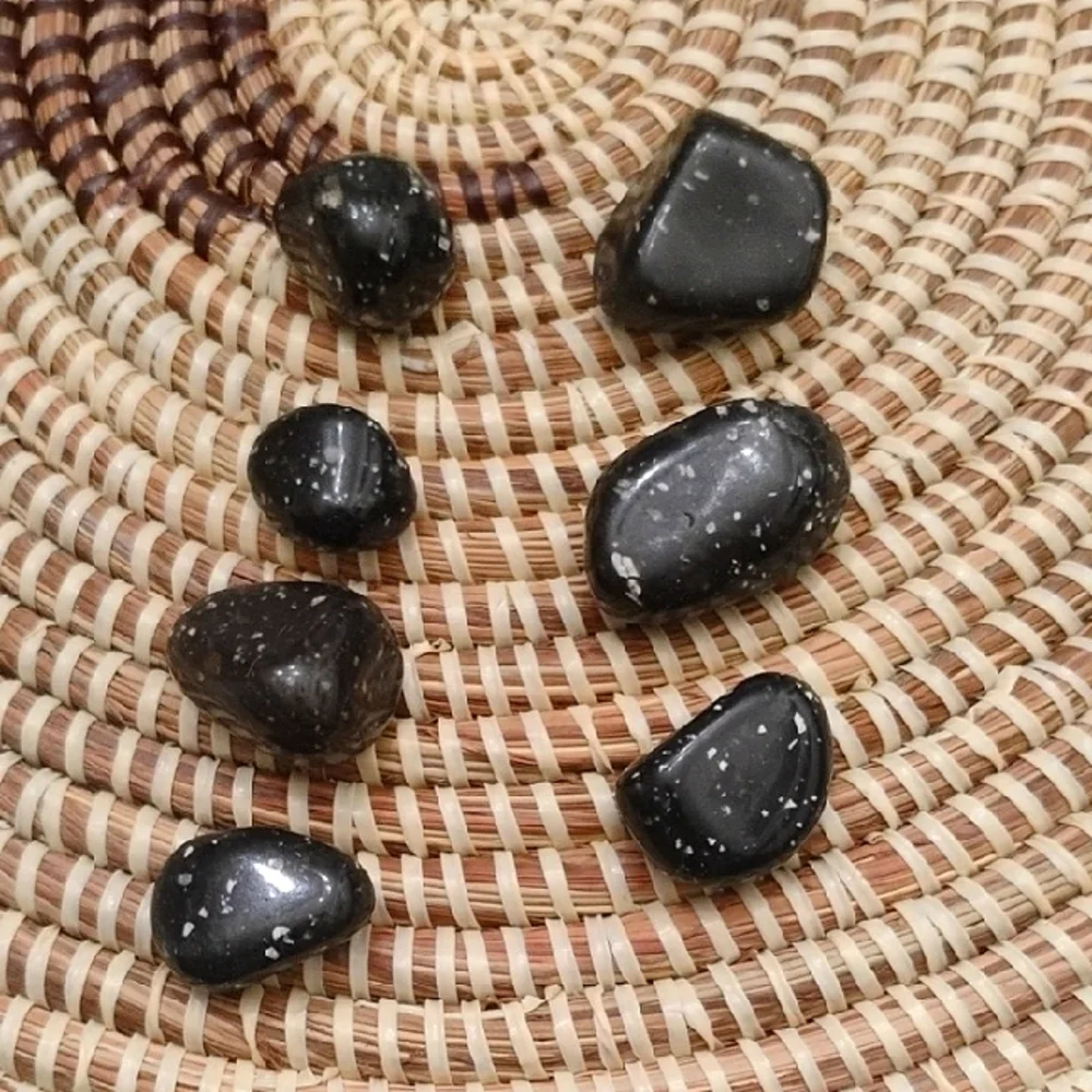 Polished Black Volcano Jasper Stones NEW